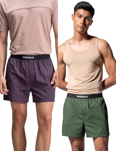 Image of DAMENSCH Men Printed Pure Cotton Breeze Ultralight Boxer Shorts (Pack of Assorted Prints & Colours I Color & Print May Vary)