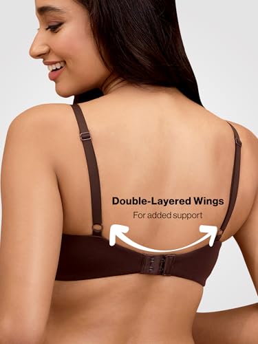Image of Nykd (NYB013) Ultra Soft Luxe Modal Fabric Lightly Padded & Non Wired Tshirt Bra for Women | Seamless Neckline with Comfortable, Soft & Non Slip Shoulder Strap