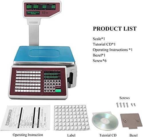 Báscula comercial electrónica con pantalla dual y pole 15kg miniatura 4