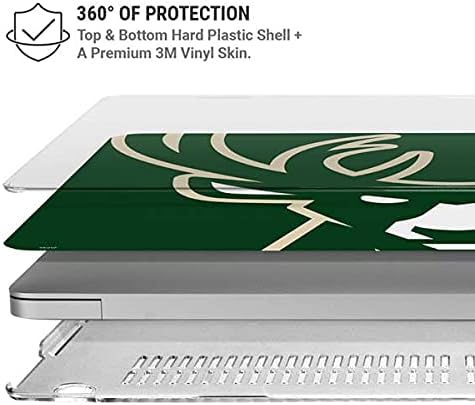 Skinit Case + Skin Compatible with MacBook Air 13in M1 (2021) - Officially Licensed NBA Milwaukee Bucks Large Logo Design