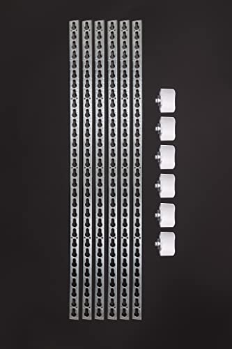 5 ft. Metal Keyhole Tracks with Pinless Jump Cups-3 Pair - 6 Rails - 6 Jump Cups