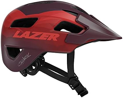 LAZER Chiru MIPS Mountain Bike Helmet, MTB Helmet for Adults with Visor, Matte Red, Medium