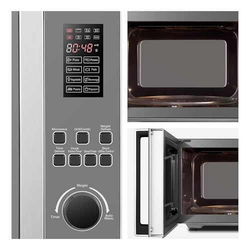 هايسنس فرن ميكروويف بسعة 45 لتر مع شواية موديل H45MOM فاخر باللون الفضي | ضمان لمدة سنة.