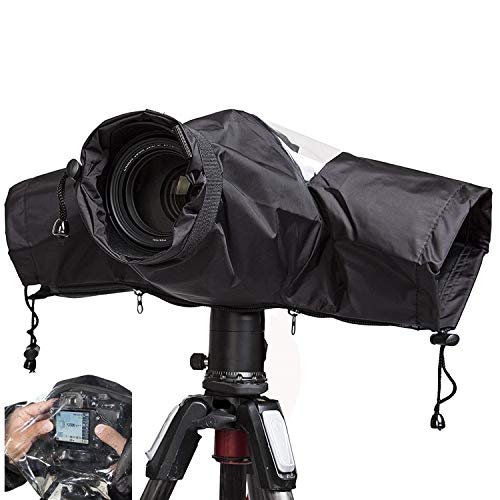 WANBY Imperméabilisation de la Caméra Imperméable Masque de Pluie Professionnel pour Caméra Noire Douce pour Tous DSLR SLR Caméra Cover