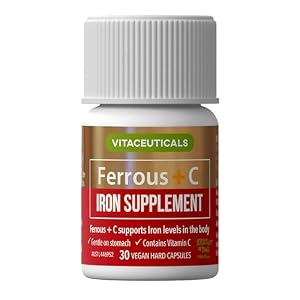 Vitaceuticals Iron Supplement Ferrous + C Hard Capsules 30 pack
