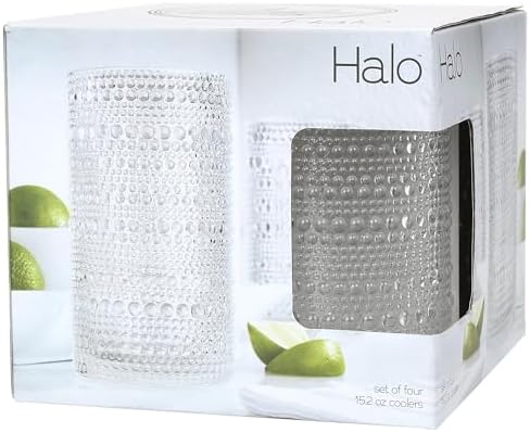 Home Essentials 4 Pk Textured Hiball Glasses NO SIZE Clear image 3