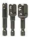Socket Bit Hex Shank Adapter Drill Nut Driver Power Extension Bar 3pc Set 1/4" 3/8" 1/2" Automotive,DYI Home Repair Tool Kits Bastex
