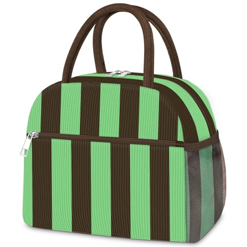 KUBYA Lunch Bag Lunch Box for Women, Cute Corduroy Insulated Reusable Work Leakproof Simple Adults Large Lunch Boxes Tote Bag Men Cooler Bag by KUBYA - Used condition - US$7.39