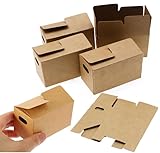 6 Piezas cajas pequeñas de carton 8 x 4,3 x 5 cm, cajas carton regalo, Caja de cartón pequeña con tapa, Mini cajas de mudanza, Paquete en miniatura para Juegos, Colección, Mudanza, Regalos de Festival