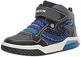  Geox Jungen J INEK Boy E Hohe Sneaker, Schwarz (Black/Royal C0245), 24 EU