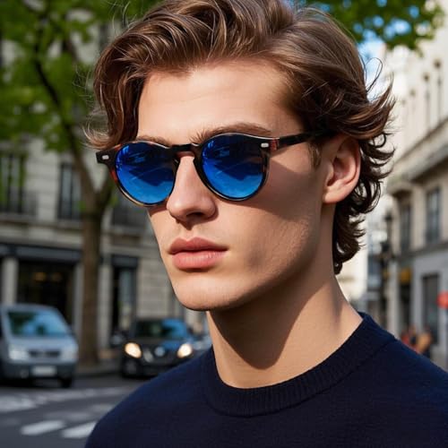 Perfectmiaoxuan Polarized Sunglasses Womens Mens Round Classic Vintage Style Ultralight Shades Summer Travel For Driving Fishing Sun Glasses UV400 Protection — view 2