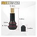 8PCS TR413 Tubeless Tire Valve Stems, Black Rubber Snap-in Short Valve Stems, Automotive Universal Valves for Tubeless 0.453 Inch 11.5mm Rim Holes on Standard Vehicle Tires (TR413)