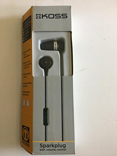 Koss SPARKPLUG in Ear Stereo Headphones, Black (SPARKPLUG VC