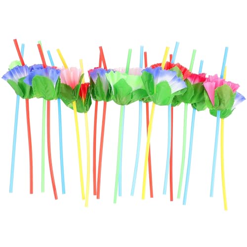 Ipetboom 100 pitillos plásticos desechables flexibles de colores