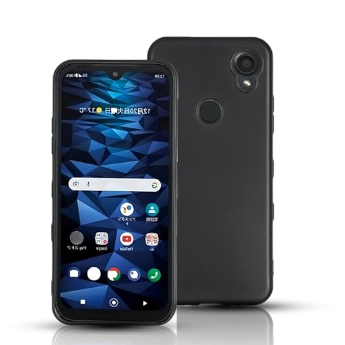 DIGNO SX3 KYG02 �P�[�X �u���b�N DIGNO SX3 �Ή� �p�̕ی�P�[�X TPU �V���R�� �ϏՌ� ����\�� �w��h�~ �y�� ���^ �X�g���b�v�z�[���t�� �ی� �J�o�[�i�u���b�N�j