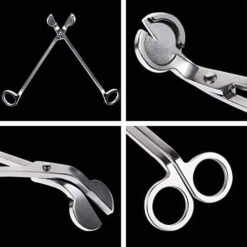 EVERMARKET Candle Wick Trimmer, Polished Stainless Steel Wick Clipper Cutter - Reaches Deep Into Candles to Cut Spent Wicks, Allow Cleaner Burn and Prevent Soot Buildup