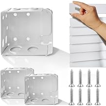 2PCS Mini Blind Brackets, Metal Window Blind Brackets, 2 inch White Window Blinds Headrail Holder Bracket for High Profile Blinds