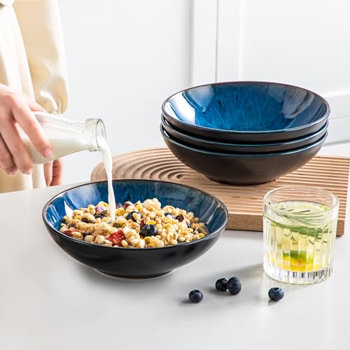 vancasso Kombiservice Steinzeug, BUBBLE 4 teiliges Suppenteller aus Steingut, Tellerset 950ml, für 4 Personen – Ansicht 5