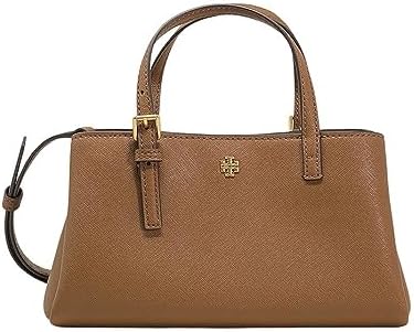 Tory Burch 143394 Emerson Moose Brown With Gold Hardware Leather ...