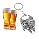 PLWJK EDC Beer Bottle Opener, Keychain Pendant Valentine's Day Gifts for Men and Women (Metal)