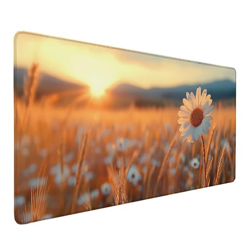 Tapis de souris XXL 900x400mm jaune chrysanthème sous-main bureau lsy2603M8