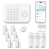 2026 Home Security System,13 Piece No Monthly Fees with Phone & Remote Control WiFi+4G Alarm System Kit,Instant App Alerts and Compatible with Alexa,Door/Window Sensors,SOS Button,for Smart Life