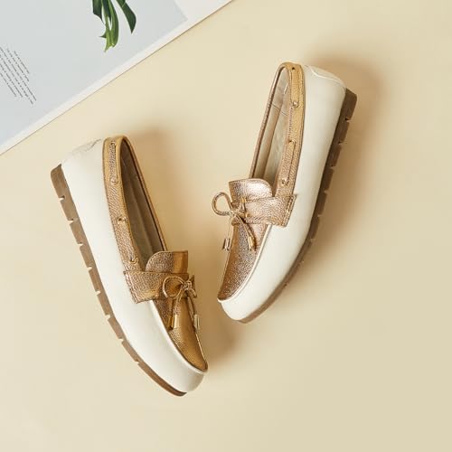 Image of Loafers for Women Comfortable Slip On Flats with Memory Foam Insole for Daily Wearing
