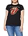 Produktbild Rolling Stones Plastered Tongue Official Womens New Black Skinny Fit T Shirt, Schwarz (Black), M