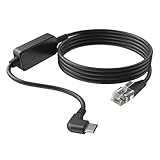 Hodeoo Replacement for Uniden USB C to RJ11 Power Cord - for Uniden R8,R7,R4,R3,R9W,DFR9,DFR8,DFR7 etc. Radar Detector Power Cord 3.3FT
