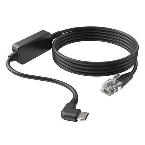 Hodeoo for Uniden USB C to RJ11 Power Cord - for R8 R7 R4 R3 R9W DFR9 DFR8 DFR7 etc. Replacement for Uniden Power Cord 3.3FT