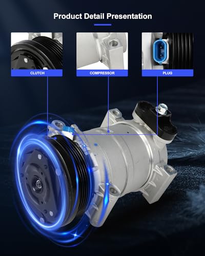 Image of ECCPP AC Compressor Direct Fit for Chevrolet Astro V6 4.3L 1996-2005