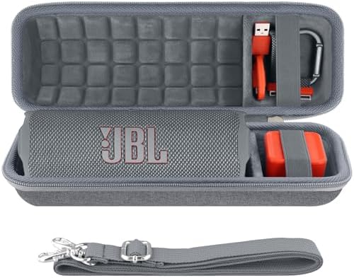co2CREA Hard Travel Case for JBL Flip 7/6/5/4 Speaker, Grey