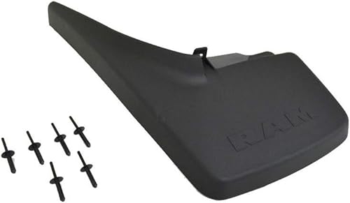 Mopar Los protectores contra salpicaduras moldeados 82214136 son negros y cuentan con el logotipo de Ram. Estos protectores contra salpicaduras
