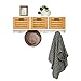SoBuy FHK19-WN Perchero de pared con 3 Cestas y 4 Ganchos Estante de Pared para Pasillo Entrada 80 x 20 x 25 cm ES