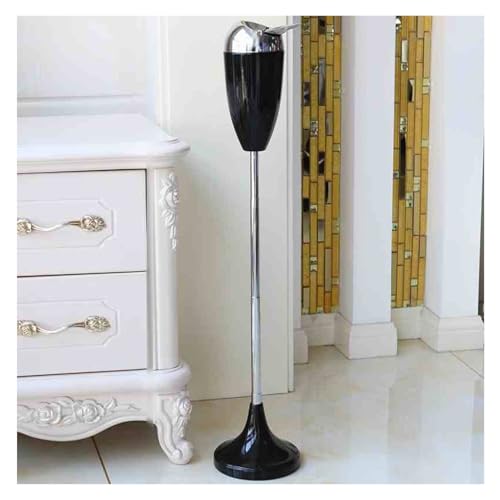Poubelle Verticale Autoportante, Cendrier Sur Pied, Colonne De Fumée D'angle Murale En Acier Inoxydable, Hauteur Réglable For La Maison(Black)