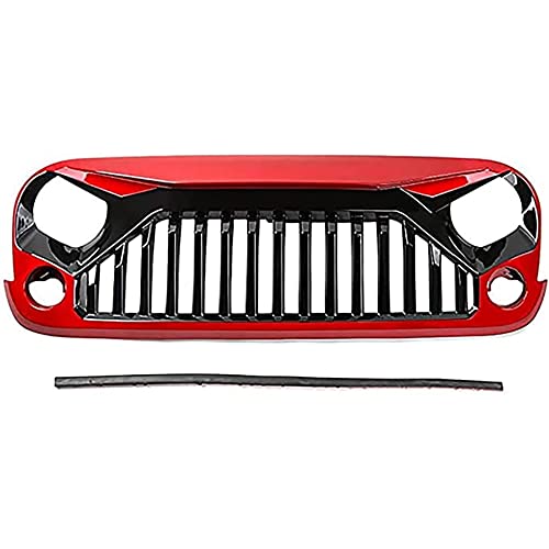 ANNAKK Frontales Rejillas Radiador, para Jeep Wrangler JK 2007-2017 Front Bumper Radiator Grilles Centro Parachoques Car Accesorios de Modificación,C