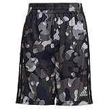 adidas Boys' Elastic Waistband Classic 3S Short, Black Core Camo, Small