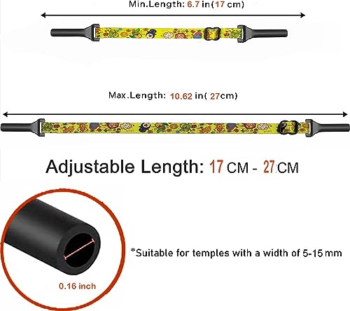 Image of KSACLE Adjustable Glasses Strap, Upgrade 4 Pack No Tail Eyeglass Straps, Universal Fit Rope Eyewear Retainer, Sport Unisex Sunglass Retainer Holder Strap for Men, Women and Kids (Mix, 7-11 inch)