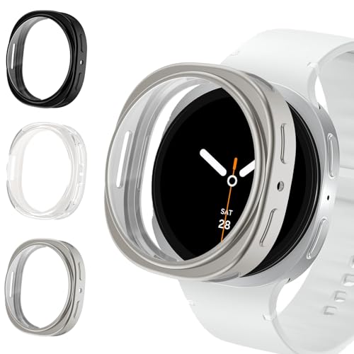 Hülle für Samsung Galaxy Watch 8 Schutzhülle 40mm, 3 Stück Weiche TPU Case Ersatzabdeckung für Samsung Galaxy Watch 8 Hü...