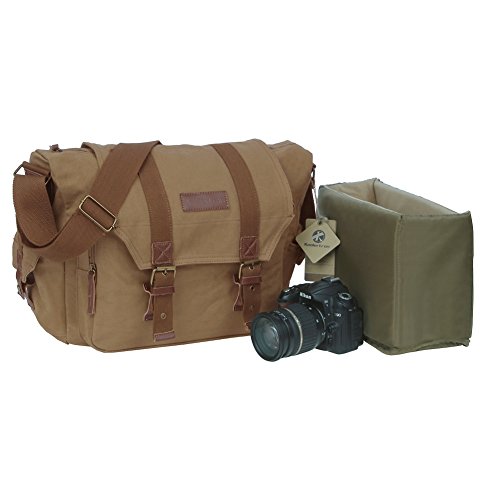 Koolertron Canvas Dslr Slr Camera Shoulder Bag Backpack Rucksack Bag For Sony Canon Nikon Olympus #TOP2