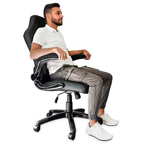 triton R9 Sedia Gaming Chair Ergonomica, Finta Pelle, Nero, M - Sedia gaming - Immagine 4