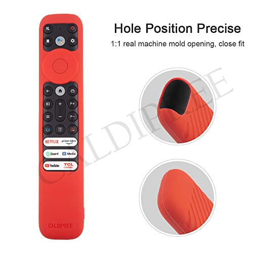 Image of Silicone Remote Cover Case Pouch Sleeve Compatible for TCL iFFALCON Smart LED TV Remote Cover with Loop (Grey)