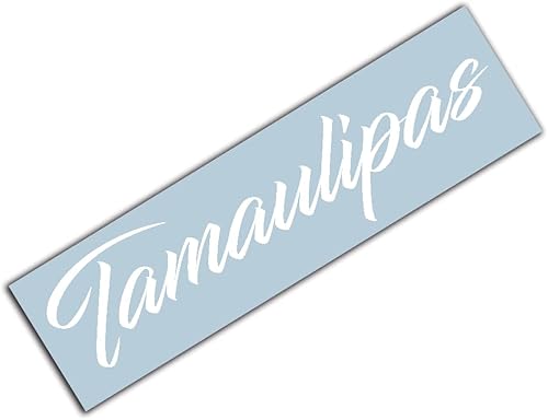 Miniatura 2 de Xpin Graphics Tamaulipas - Calcomanía de vinilo para parabrisas delanterotrasero, 23 pulgadas, automóvil, camión, SUV, MX (blanco), 23 x 5.4 pulgadas