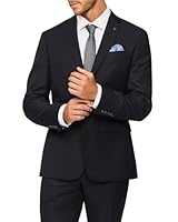 Van Heusen Men's Wool Dobby Suit Jacket, Navy, 96 REG