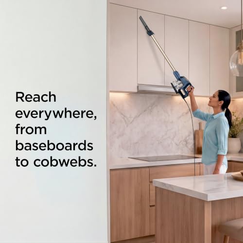 Image of Shark Rocket Turbo Corded Stick Vacuum, Self-Cleaning, Navy, TV301