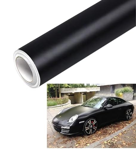 Image of HOME13 Vinyl Car Wrap Self Adhesive Vinyl Wrap Sheet Sticker & Decal Roll Film Bubble Free Air Release (12 inch x 60 inch Inch, Matte Black Wrap)