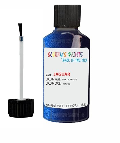 Scoobys Paints Back In The Mix Spectrum Blue Touch Up Paint For Jaguar Xf Jkm 2010-2012 30Ml Bottle Brush Scratch Stone Chip Repair Pen