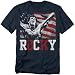 Rocky Movie Sylverster Stallone American Flag T Shirt & Stickers (Large)