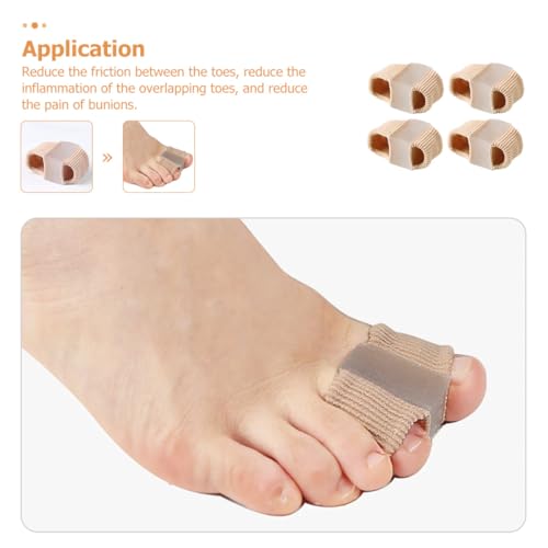 Alipis Woven Separators 4pcs Set Large Size Double-hole Spacers for Bunion Foot Care Supplies for Women and Men