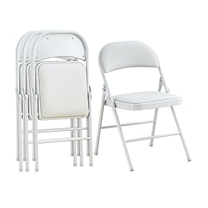 KAIHAOWIN 4-Pack Vinyl-Padded Foldi...